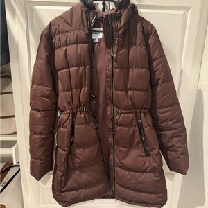Burgundy Puffer Jacket
